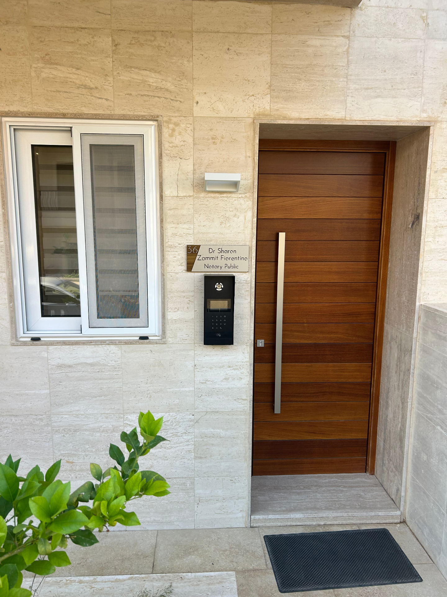 Entrance to the Attard office at 36, Triq Mario Cortis